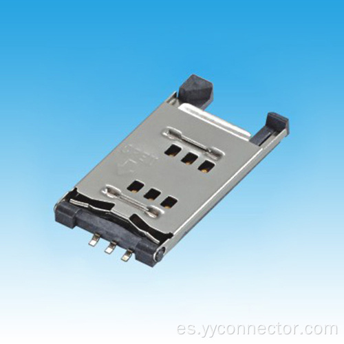 SIM 6P Conector de la tarjeta de la tarjeta de concha de hierro